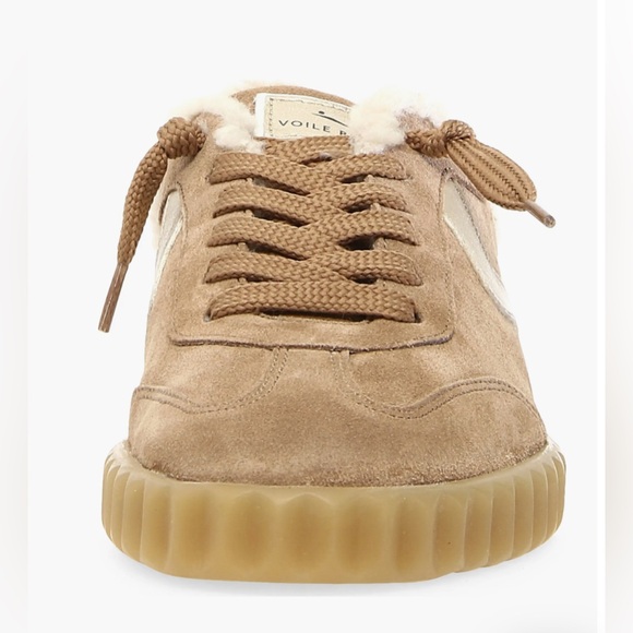 NWT VOILE BLANCHE Ines Faux Shearling Lined Mule in Light Brown - Picture 4 of 16